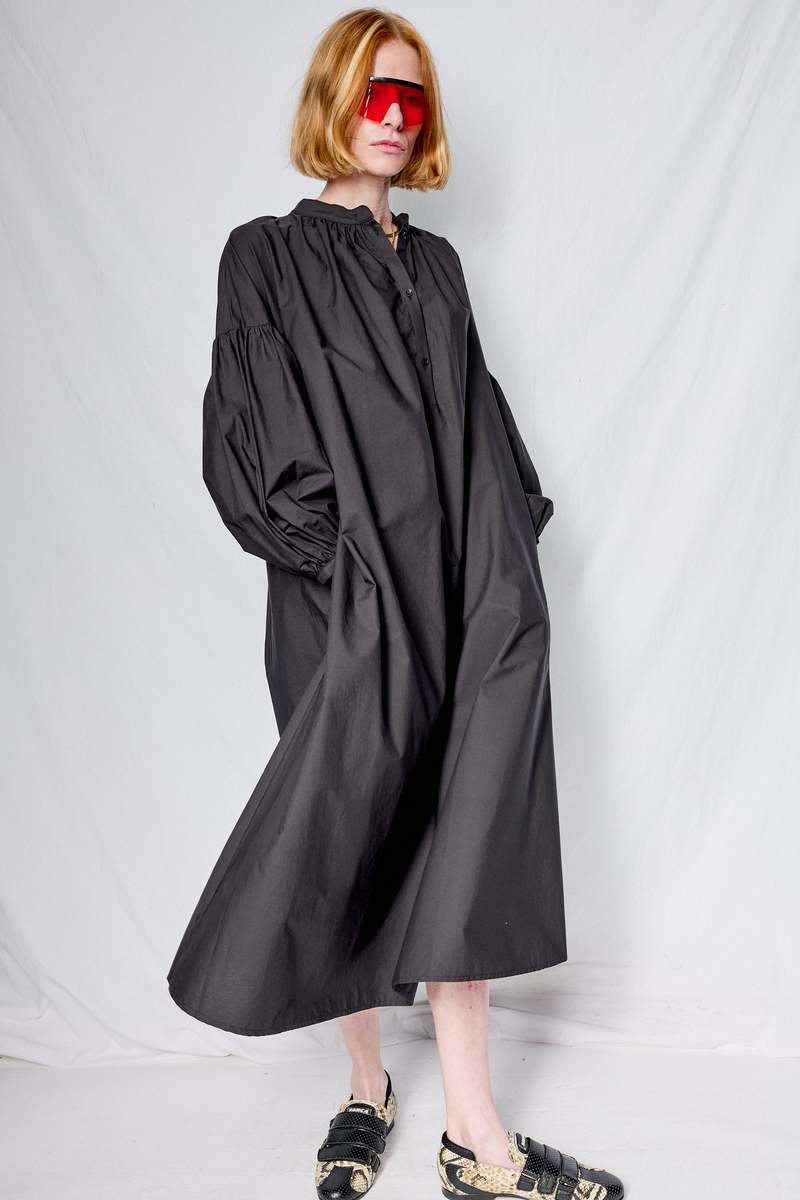 Black Crane Balloon Sleeve Dress Black Crane Balloon Sleeve Dress