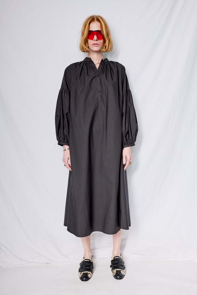 Black Crane Balloon Sleeve Dress Black Crane Balloon Sleeve Dress