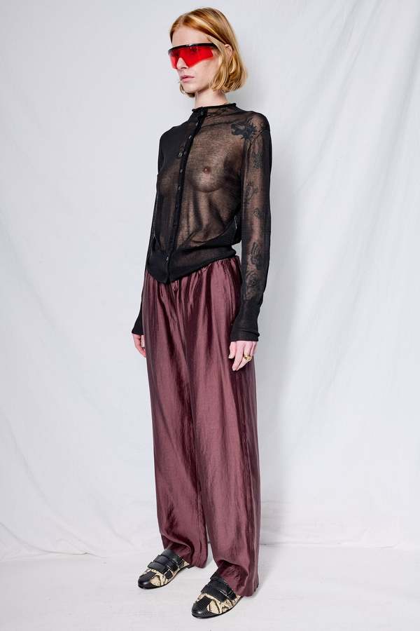 AMOMENTO Whole Garment Sheer Cardigan | Garmentory