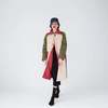London Atelier Byproduct Patchwork Color Block Quilt Long Jacket - Beige/Khaki - Thumbnail 3
