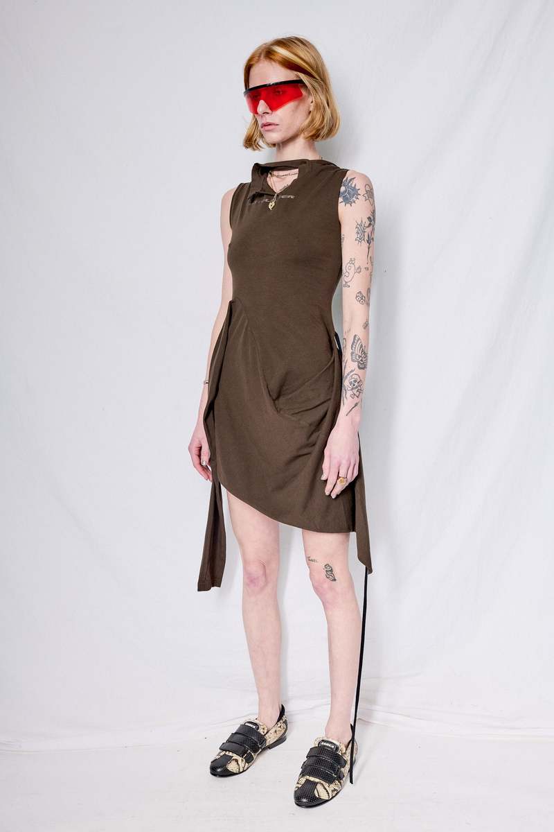 ottolinger cut out dress Ottolinger Dark Brown Cut Out Dress