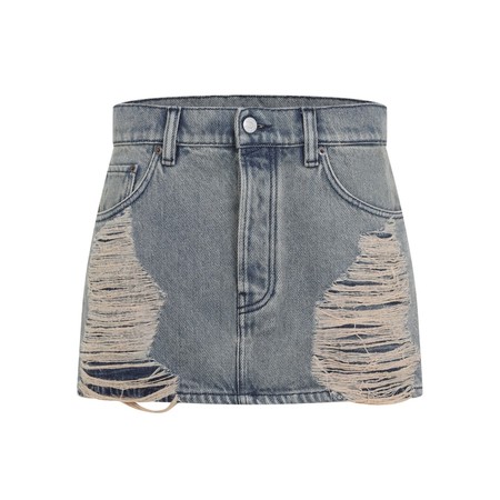 Acne Studios Panna Wool Skirt Navy | Garmentory