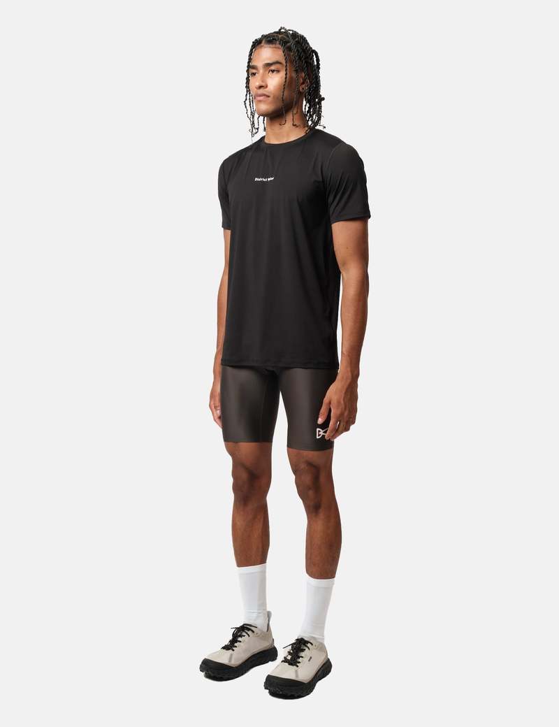 District Vision 9in Recycled Half Tights - Slate Brown