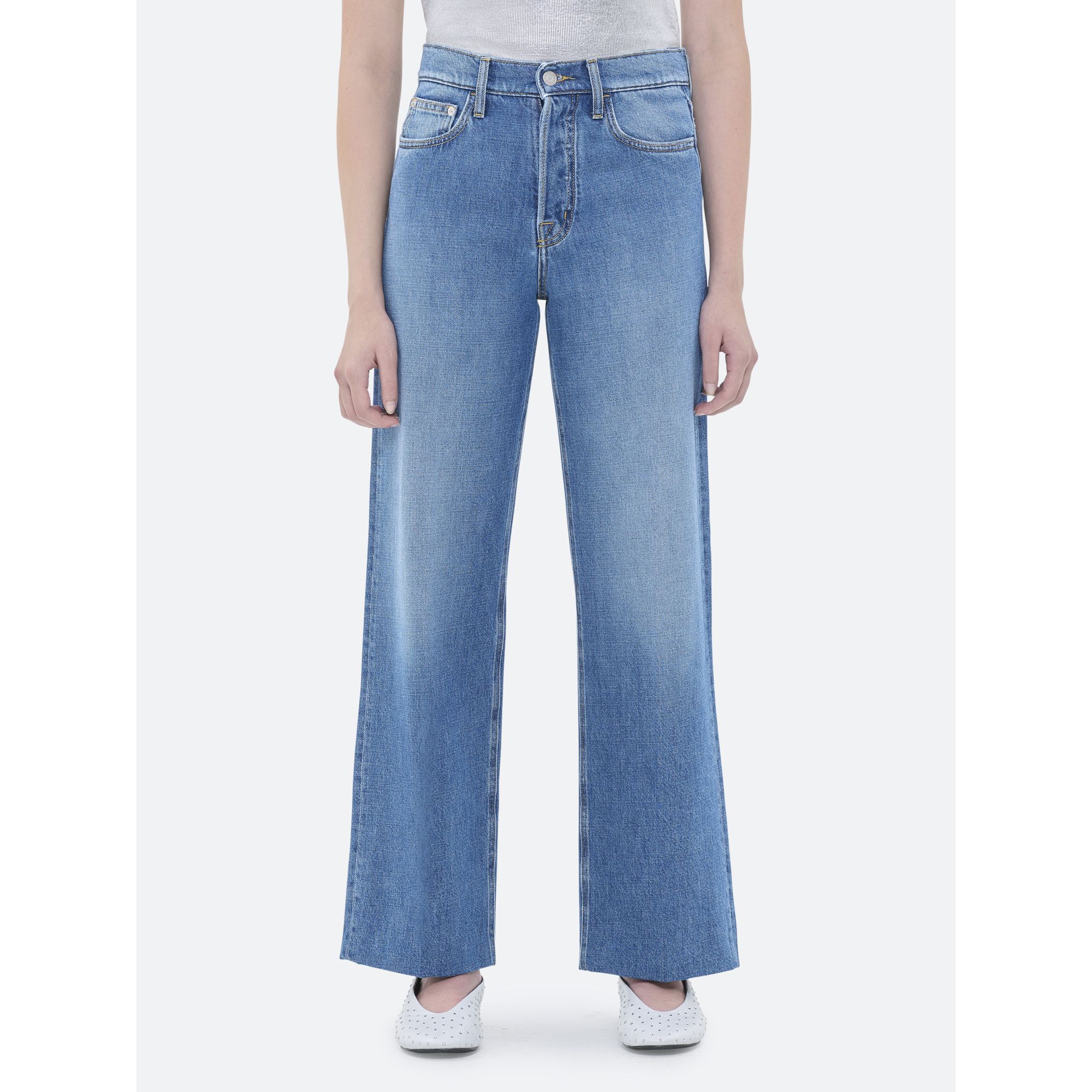デニム・ジーパン CYCLE RIGHT STRAIGHT LEG MID TONE STONE WASH (54913) CYCLE Right Straight Leg Mid Tone Stone Wash Jeans - 12 Blue