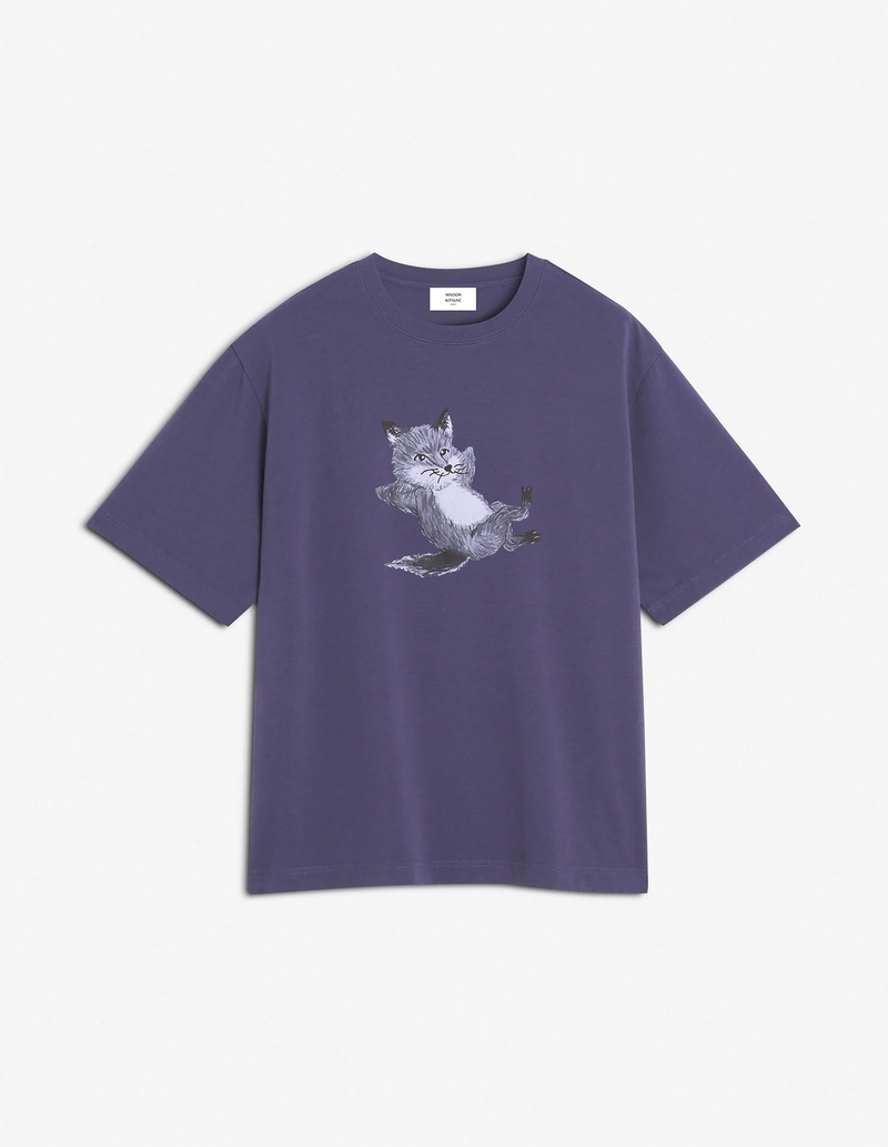 Maison Kitsuné Chillax Print Oversize Tee - 120 FIG | Garmentory