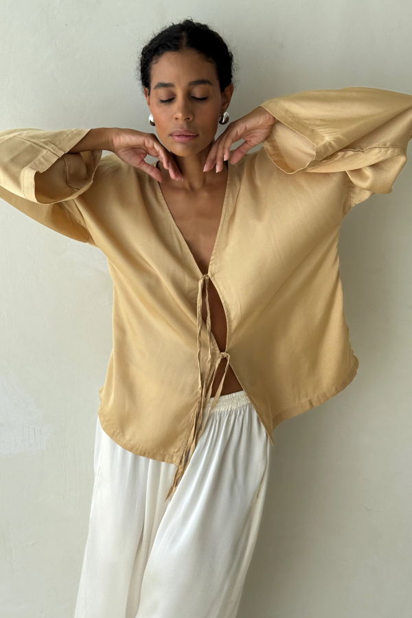 BAHHGOOSE Lue Tie Top