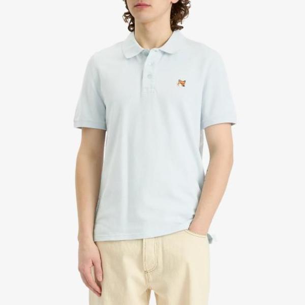 Maison Kitsun Polo Shirt - Cirrus Blue