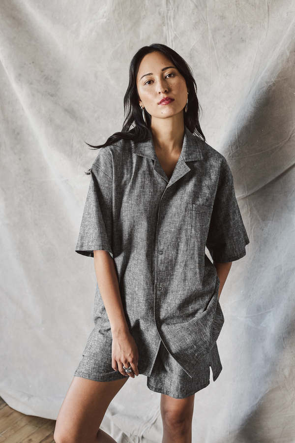 Devlyn Van Loon Slim Camp Collar Shirt - Static