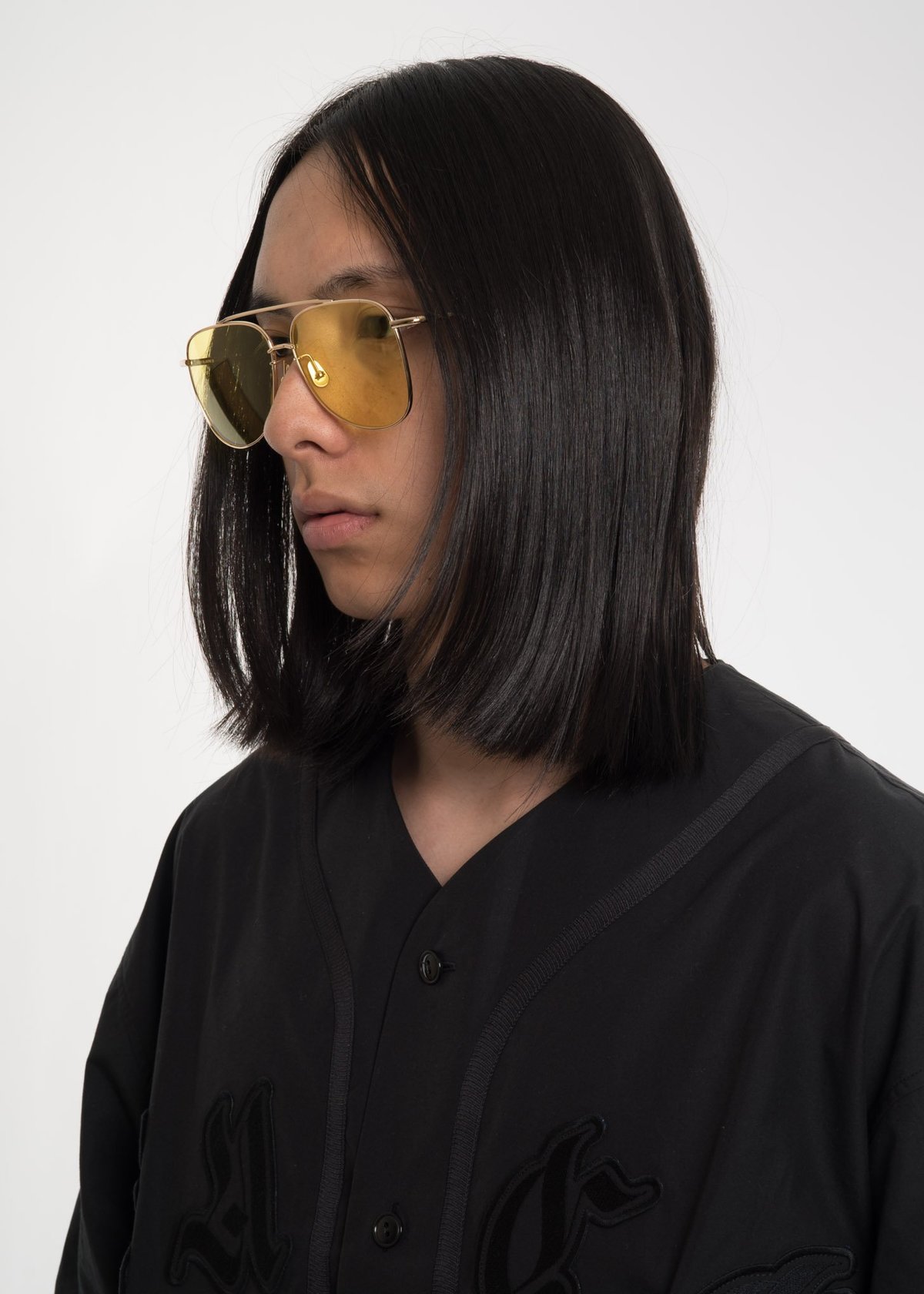 UNISEX Ambush SSS Edie Sunglasses - Gold and Yellow | Garmentory