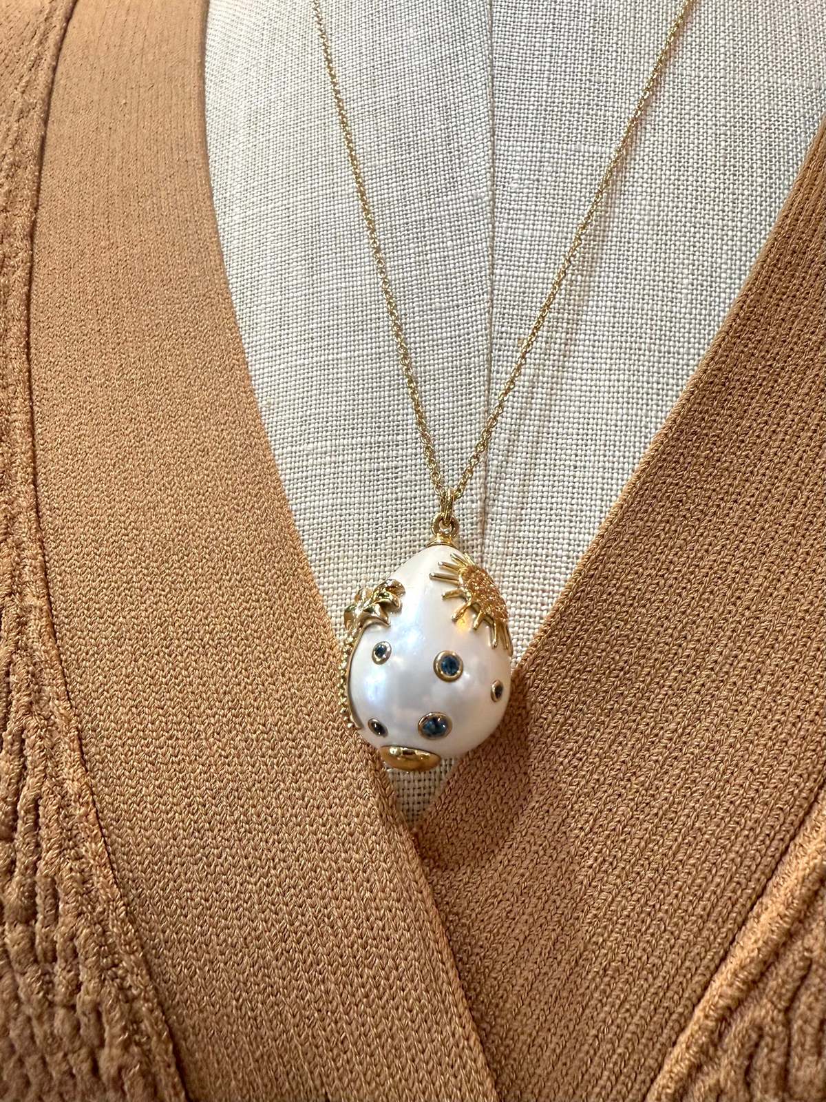 yvonne leon Pendentif Perle Joie De Vivre necklace - Yellow Gold - Image 4 of 5