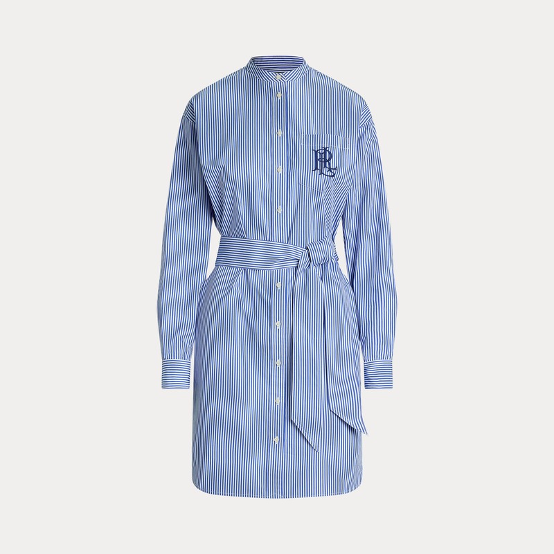 Lauren Ralph Lauren Kinley Long Sleeve Day Dress - Blue White | Garmentory