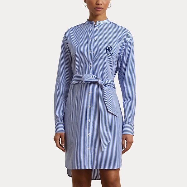 ワンピース LAUREN RALPH LAUREN KINLEY LONG SLEEVE DAY DRESS (53335) Lauren Ralph Lauren Kinley Long Sleeve Day Dress - Blue