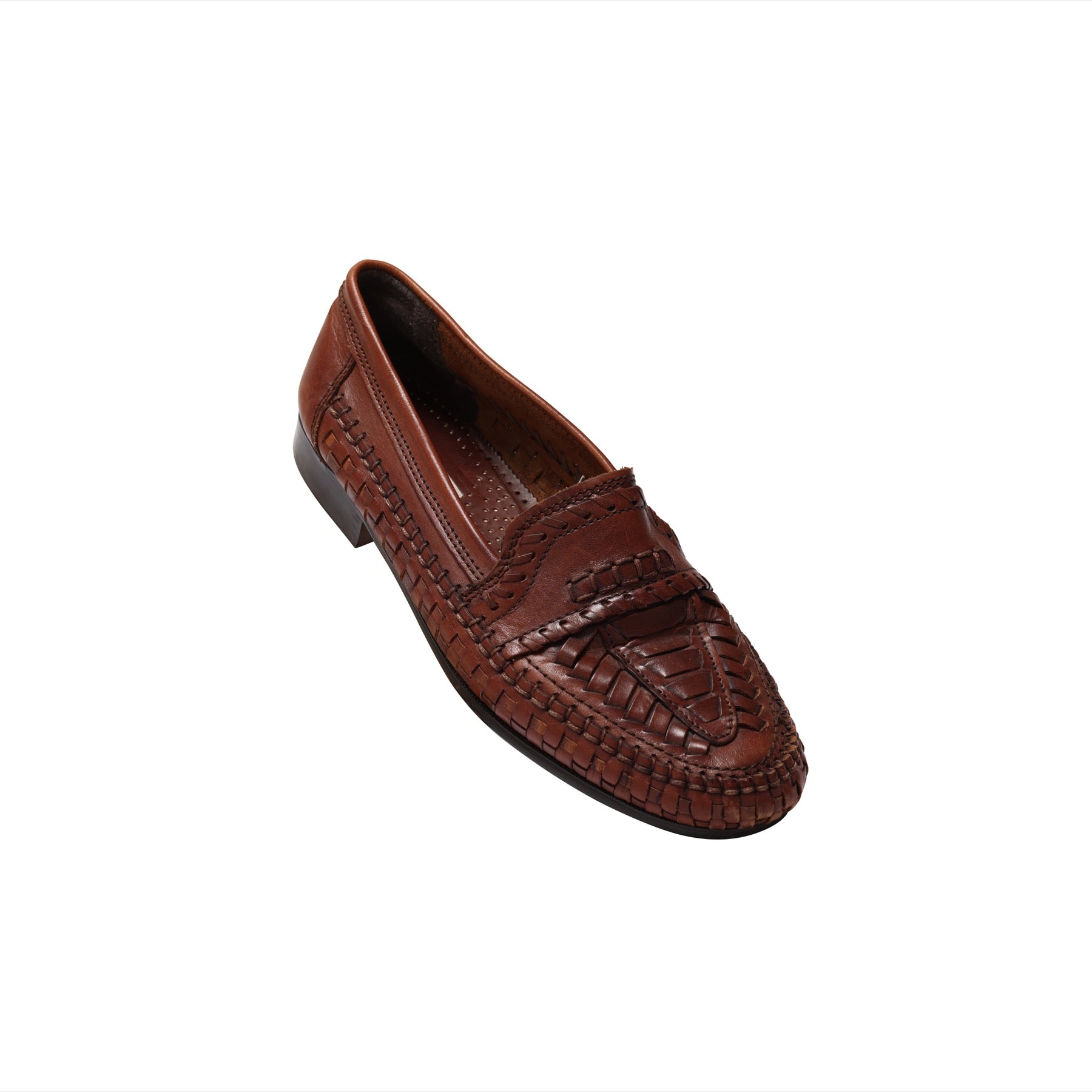 ANDRÉ (Italy) 80s, Handwoven, Strobel-Lasted, Crescent Penny Strap The classic penny loafer lightweight for the flexible  main image 4