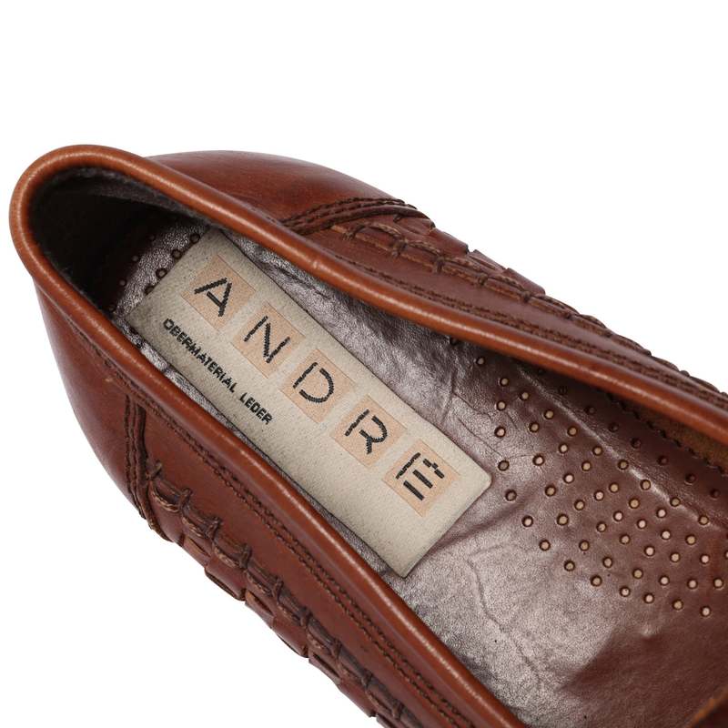 ANDRÉ (Italy) 80s, Handwoven, Strobel-Lasted, Crescent Penny  display picture 1