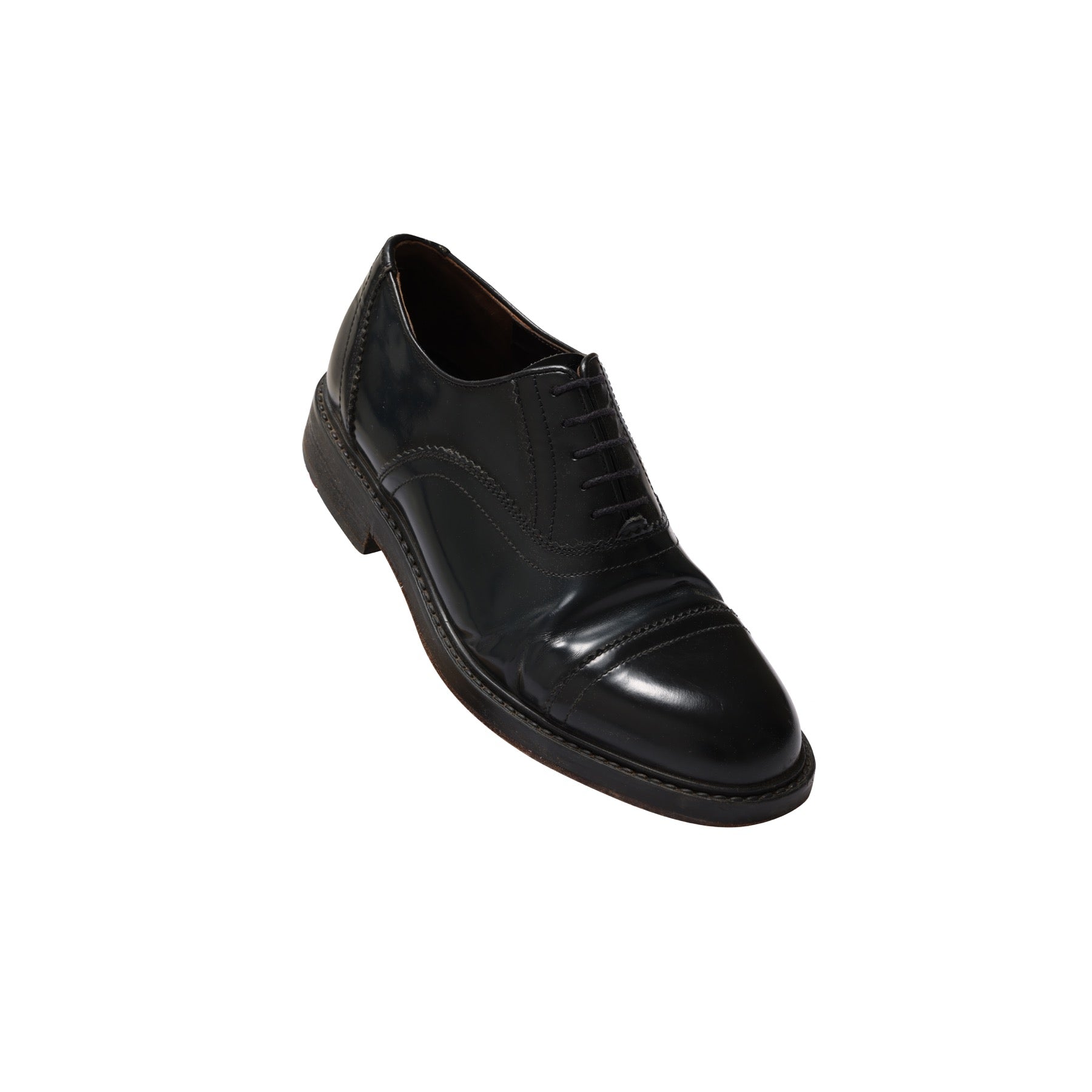 LLOYD (Germany) 90s, Minimal Brogue, Stitched Cap Overlay 