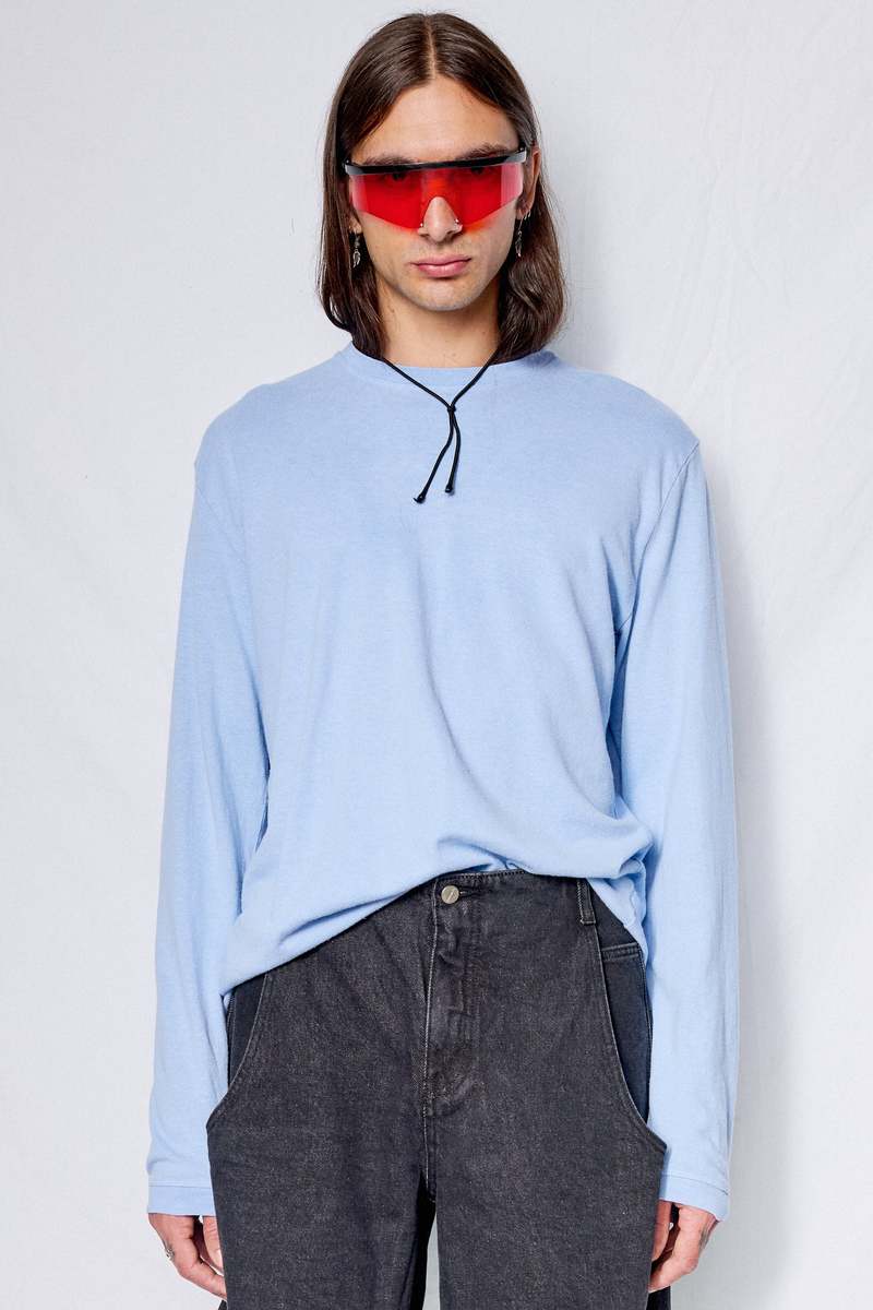 Jungmaven Coastal Blue Baja Long Sleeve Tee Jungmaven Coastal Blue Baja Long Sleeve Tee