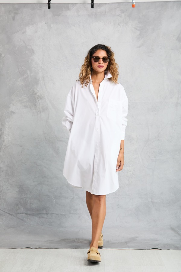 red mini dress linen Mini Shift Dress in Stretch Linen