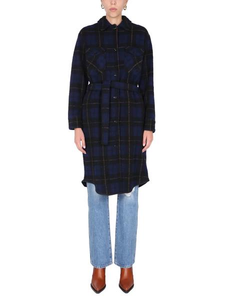 Woolrich Check Print Coat - Black | Garmentory