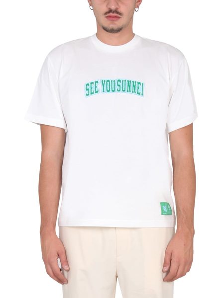 Tシャツ・カットソー SUNNEI T-SHIRT WITH CONTRASTING PROFILES Sunnei Contrasting Details T-shirt | Garmentory