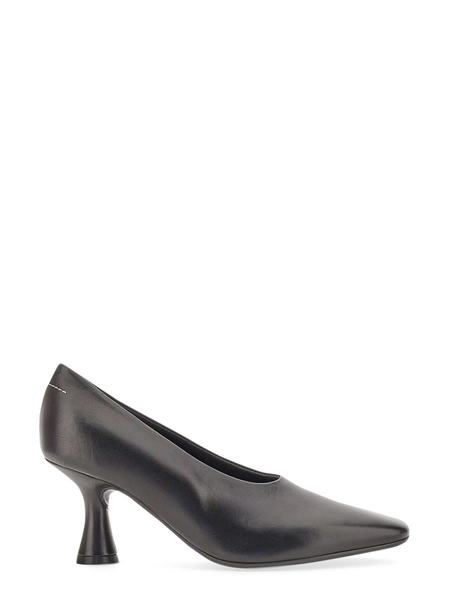 MM6 Maison Margiela 70mm Leather Pumps - Black | Garmentory