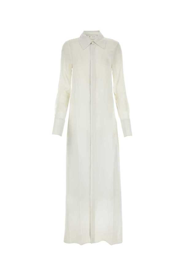 Ami Alexandre Mattiussi Chalk Crepe Shirt Dress - Chalk