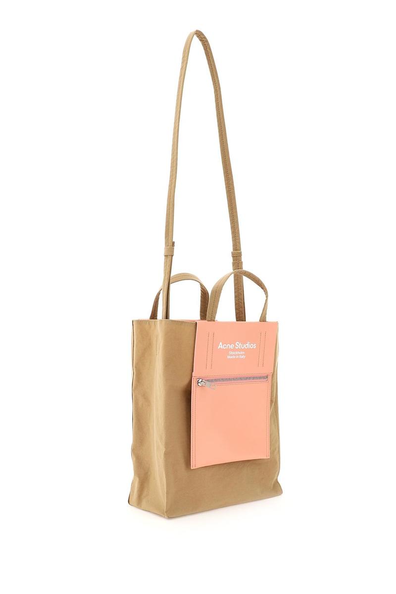 ★関税込★Acne Studios★Baker Out Mini Tote Bag Brown Pink★ Acne Studios Baker Out Medium Tote Bag - Brown/Pink | Garmentory