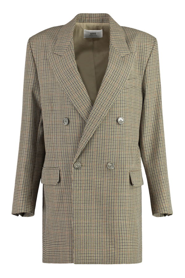 Ami Alexandre Mattiussi Double-Breasted Wool Blazer - Multicolour