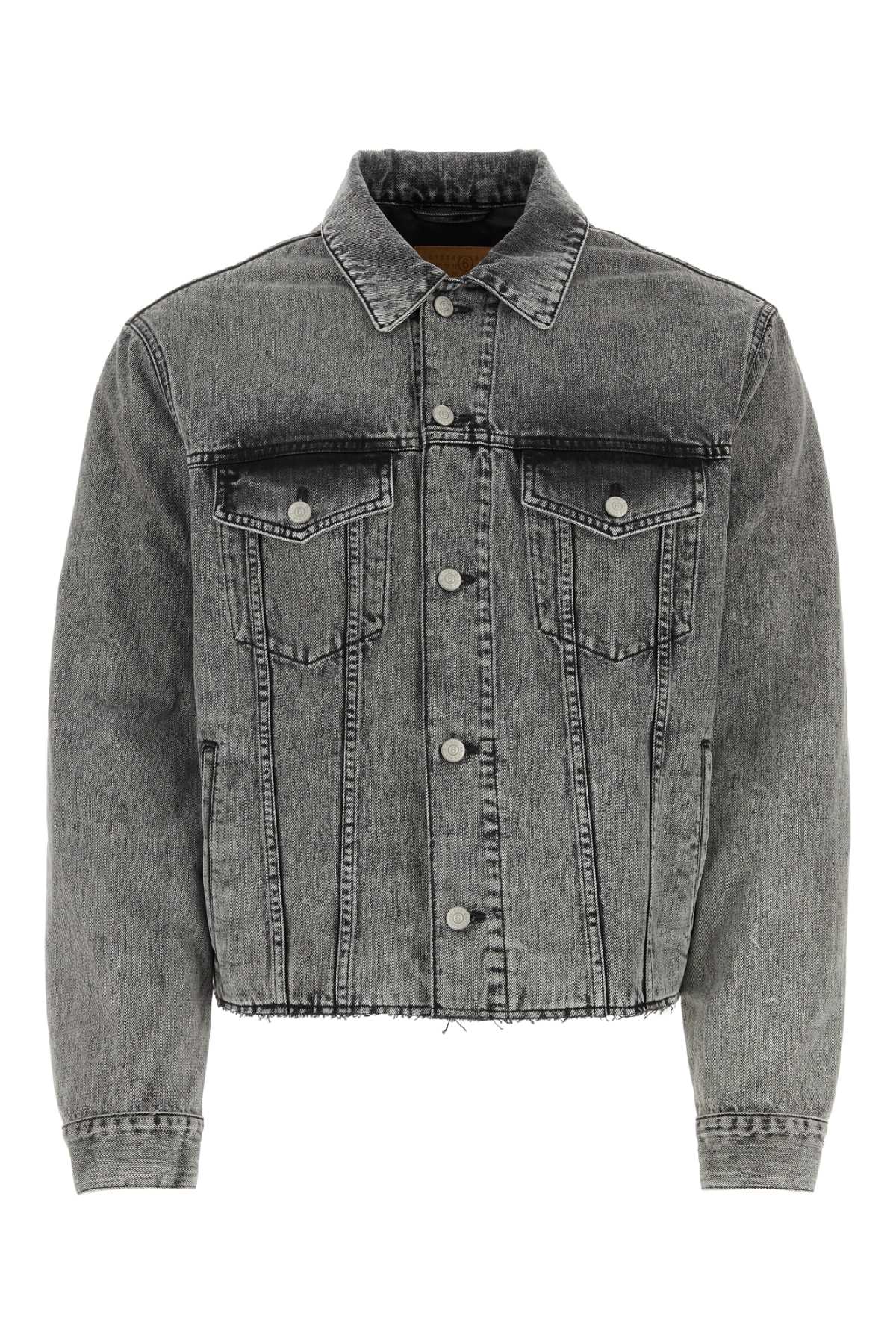 MM6 Maison Margiela Dark Grey Denim Jacket Dark Grey Garmentory