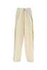 Ami Alexandre Mattiussi Viscose Blend Wide-Leg Pant - Ivory - Thumbnail 1