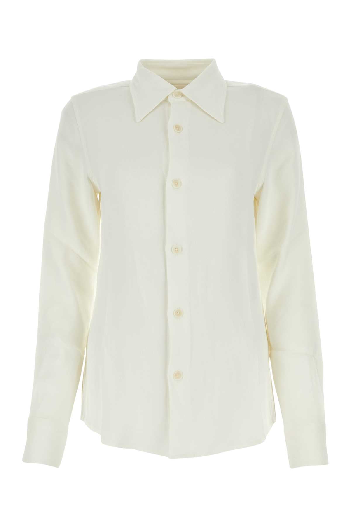 【送料&関税込】Ami Alexandre Mattiussi Ivory Viscose Blend Ami Alexandre Mattiussi Viscose Blend Shirt - Ivory | Garmentory
