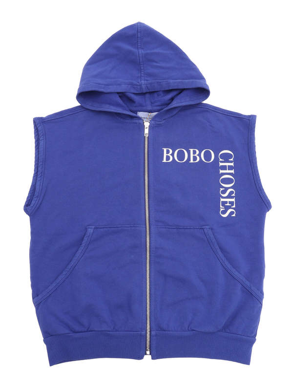 Bobo Choses Sleeveless Zipped Hoodie - Blue
