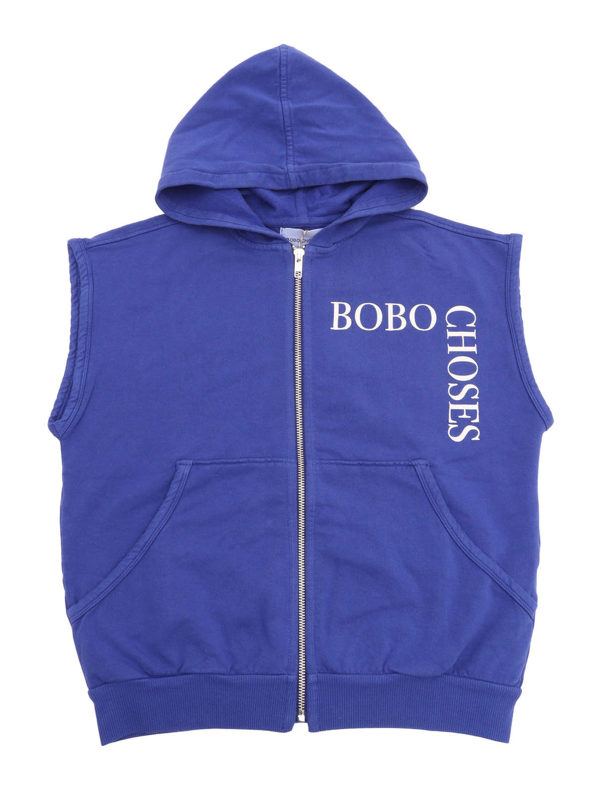 Bobo Choses Sleeveless Zipped Hoodie - Blue - Image 1 of 2