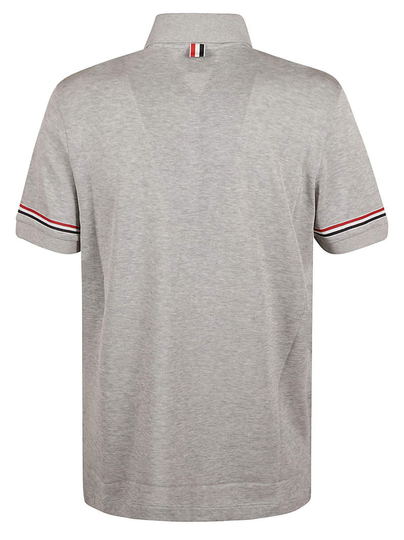 Tシャツ・カットソー THOM BROWNE SS24 'RWB' polo shirt (MJP193AJ0129 100) Thom Browne Rwb Polo Shirt - Medium Grey | Garmentory