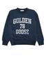 KIDS Golden Goose Journey Crewneck Sweatshirt - Total Eclipse - Thumbnail 1