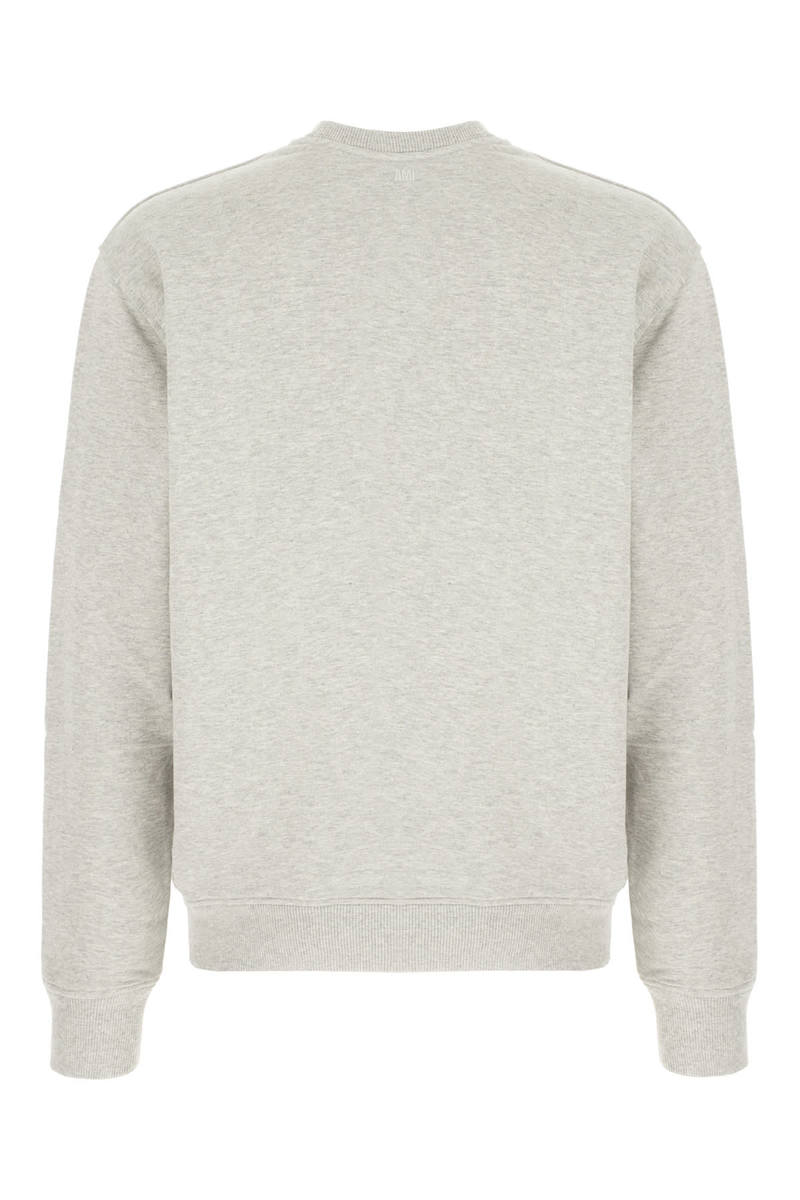 Ami Alexandre Mattiussi Melange Grey Cotton Sweatshirt