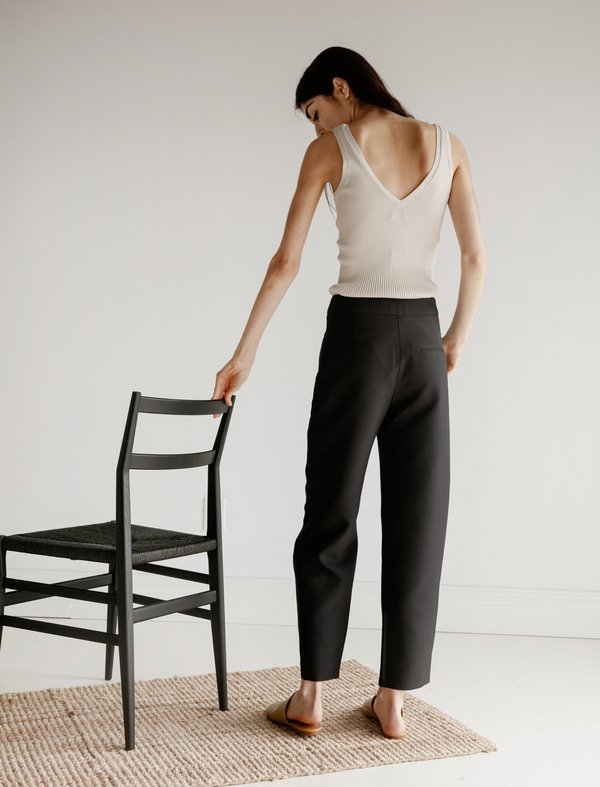 Totême Womens Novara Trousers Black | Garmentory