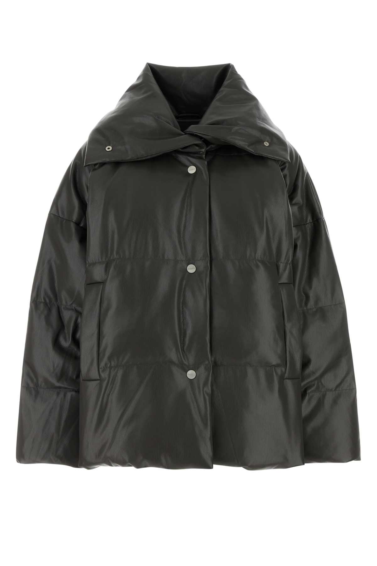 ジャケット NANUSHKA Charcoal Synthetic Leather Down Jacket Nanushka Charcoal Synthetic Leather Down Jacket