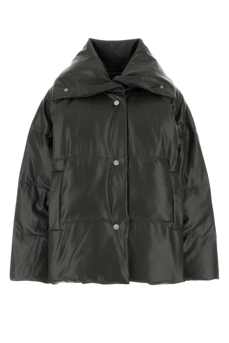 ジャケット NANUSHKA Charcoal Synthetic Leather Down Jacket Nanushka Charcoal Synthetic Leather Down Jacket