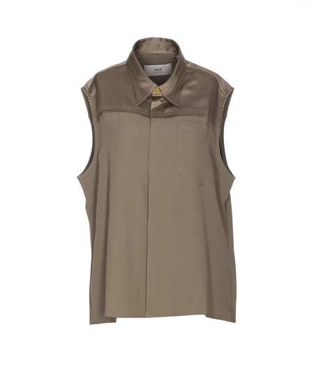Ami Alexandre Mattiussi Viscose Blend Shirt - Ivory | Garmentory