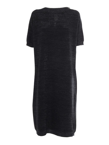ワンピース FABIANA FILIPPI KNIT DRESS WITH BROOCH (ABD215F141 L517825) Fabiana Filippi Knit Dress With Brooch - Black | Garmentory