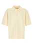 Ami Alexandre Mattiussi Cream Viscose Blend Oversize Polo Shirt - Whitecream - Thumbnail 1