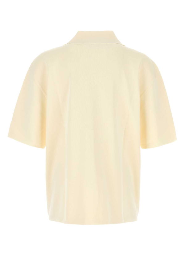 Ami Alexandre Mattiussi Cream Viscose Blend Oversize Polo Shirt - Whitecream