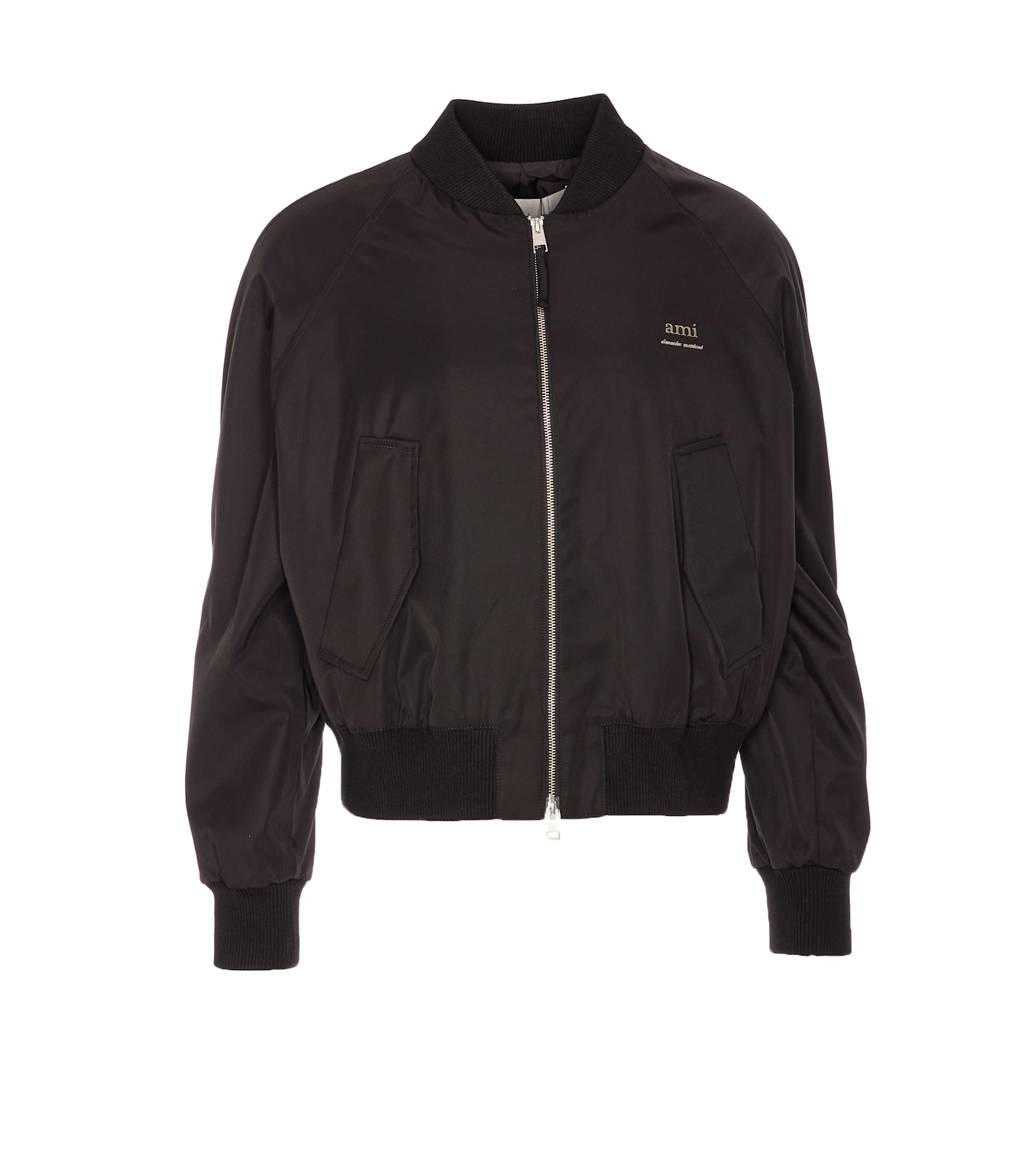 Ami Alexandre Mattiussi Classic Bomber Jacket - Black | Garmentory
