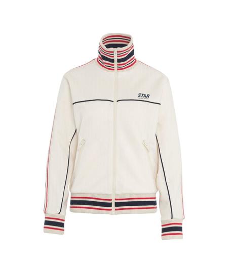 ジャケット Golden Goose ZIPPED DENISE TRACK JACKET Golden Goose Denise Zipped Track Jacket - White/Black