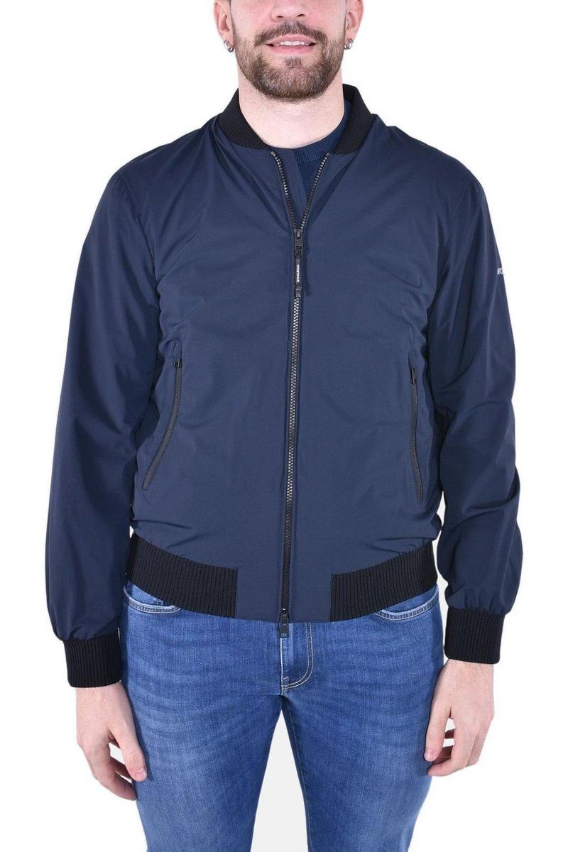 Woolrich Matte-finish Bomber Jacket Blu