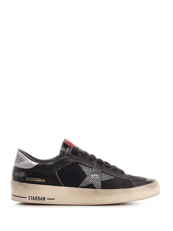 スニーカー Golden  Stardan Black Silver Low Snaeker Golden Goose Stardan Low Trainer - Black/Silver | Garmentory