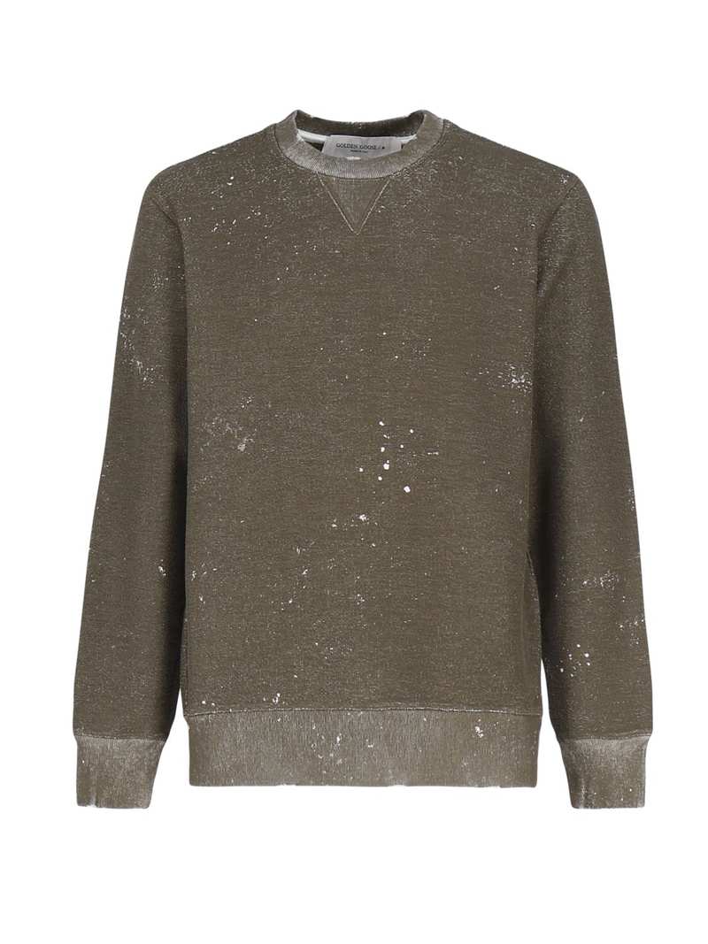 【GOLDEN GOOSE】JOURNY UNISEX CREW SWEAT Golden Goose Men's Journey Vintage College Sweatshirt