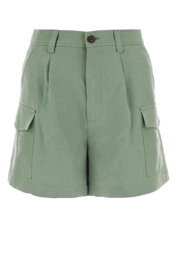 【関税&送料込】Woolrich Sage Green Viscose Blend Shorts Woolrich Viscose Blend Shorts - Sage | Garmentory