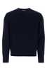 Thom Browne Midnight Blue Wool Sweater - Midnight Blue - Thumbnail 1