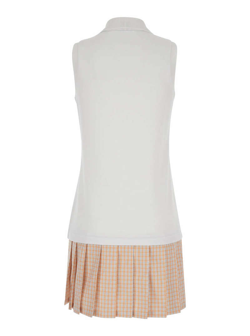 【送料&関税込】Thom Browne Mini White And Orange Polo Dress Thom Browne Mini Polo Dress - White | Garmentory
